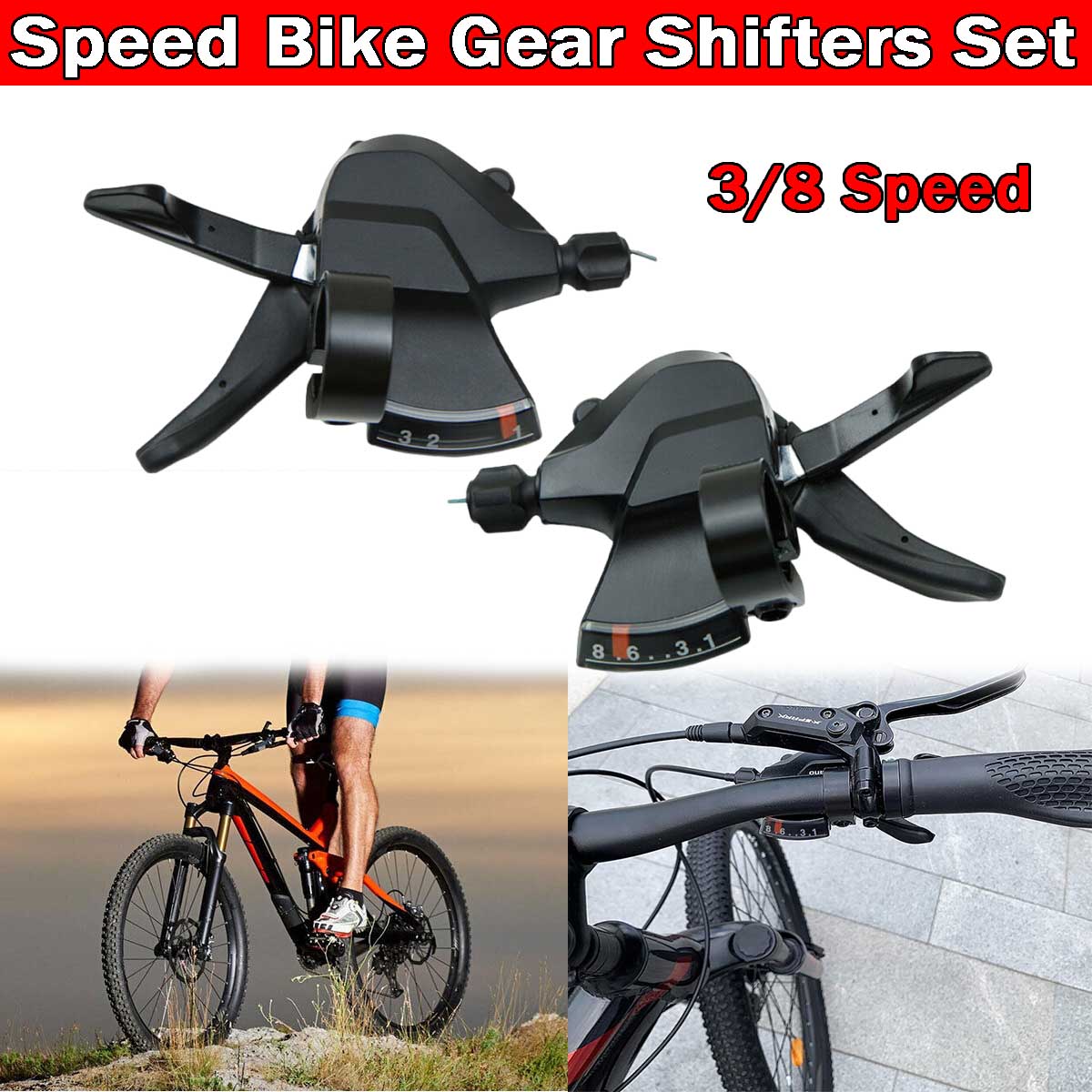 Cycling Gear Kit - Zestaw dźwigni hamulca przekładni rowerowej MTB