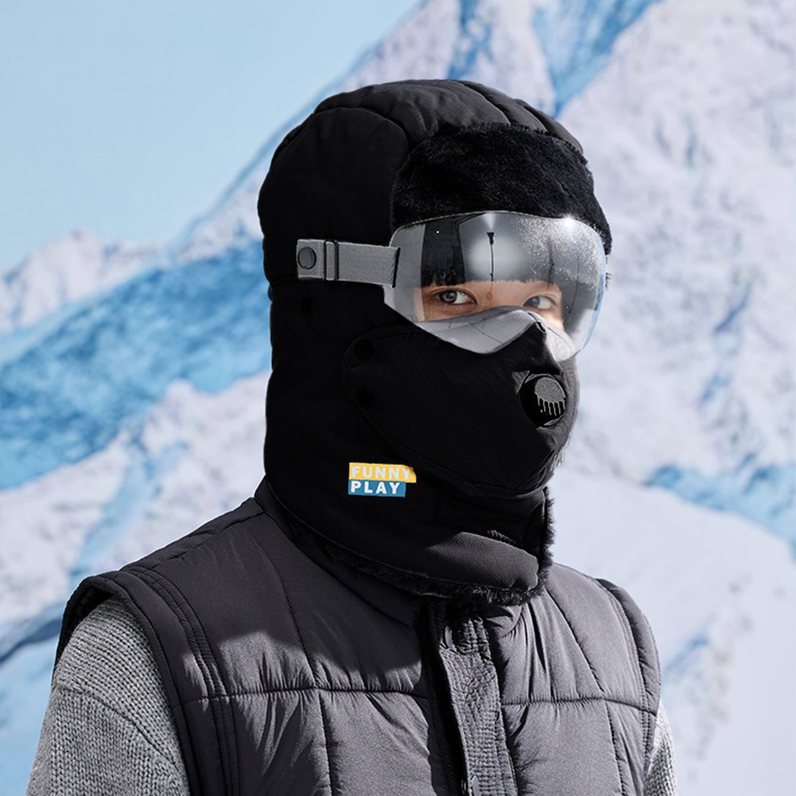 Cycling Gear Weather - Ciepła zimowa czapka z polarową podszewką,