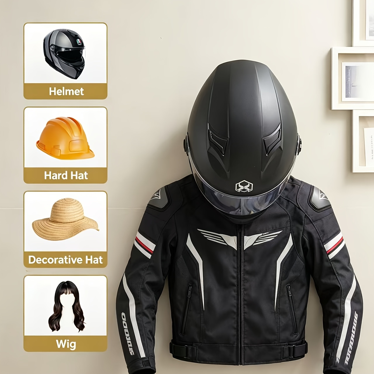 Uchwyt na kask motocyklowy z l – Cycling Gear Wall Hanger recenzja i cena